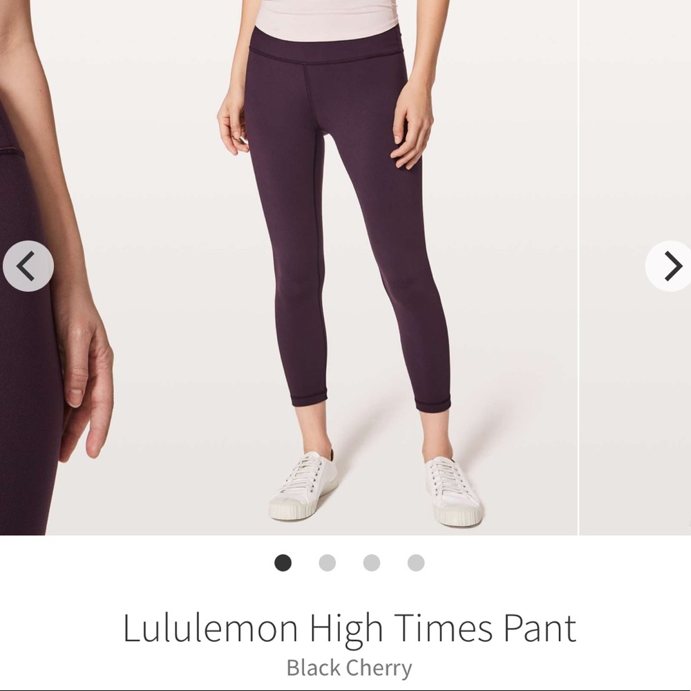 RARE! Lululemon high times black cherry legging size 6